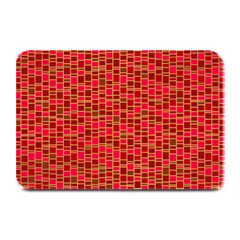Geometry Background Red Rectangle Pattern Plate Mats