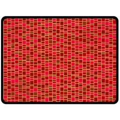 Geometry Background Red Rectangle Pattern Fleece Blanket (large) by Ravend