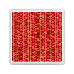 Geometry Background Red Rectangle Pattern Memory Card Reader (square)