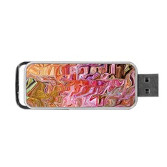 Abstract Crosscurrents Smudged Vibrance Portable Usb Flash (two Sides)