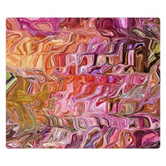 Abstract Crosscurrents Smudged Vibrance Premium Plush Fleece Blanket (small) by kaleidomarblingart