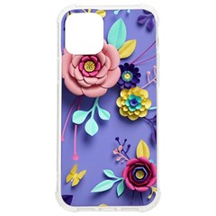 3d Flowers Pattern Flora Background Iphone 12/12 Pro Tpu Uv Print Case