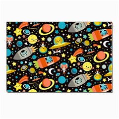 Space Pattern Postcard 4 x 6  (pkg Of 10)