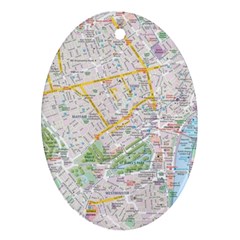 London City Map Ornament (Oval)
