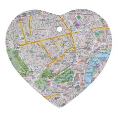 London City Map Ornament (heart) by Bedest