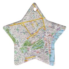 London City Map Star Ornament (two Sides) by Bedest