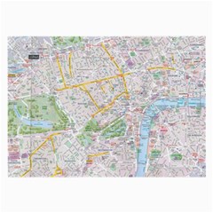 London City Map Large Glasses Cloth (2 Sides) by Bedest