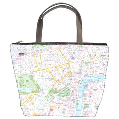 London City Map Bucket Bag by Bedest