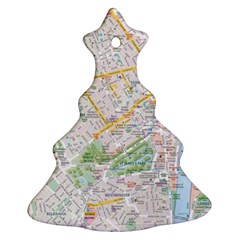 London City Map Christmas Tree Ornament (two Sides) by Bedest