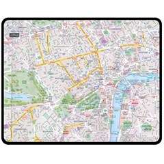 London City Map Two Sides Fleece Blanket (medium) by Bedest