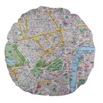 London City Map Large 18  Premium Flano Round Cushions Front