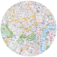 London City Map Wooden Puzzle Round