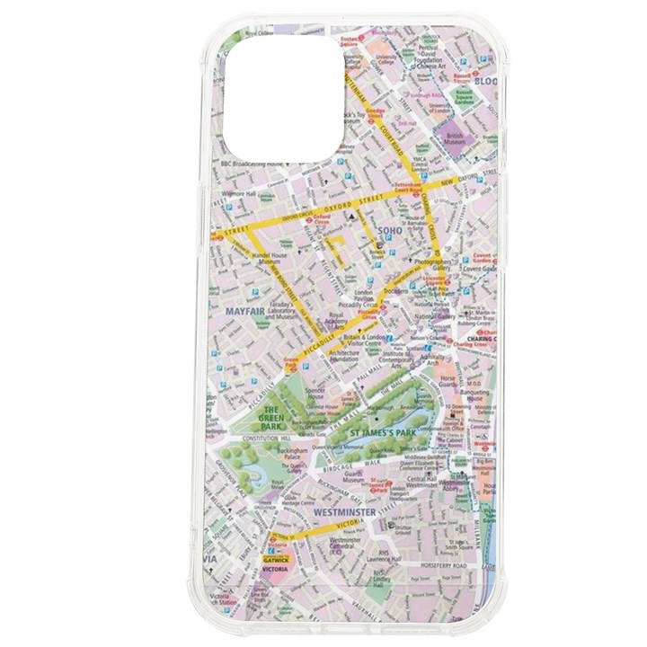 London City Map iPhone 12 Pro max TPU UV Print Case