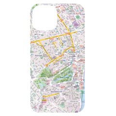 London City Map Iphone 14 Black Uv Print Case by Bedest