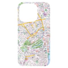 London City Map Iphone 14 Pro Black Uv Print Case by Bedest