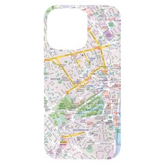 London City Map Iphone 14 Pro Max Black Uv Print Case by Bedest