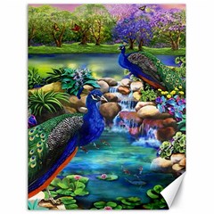 Peacocks  Fantasy Garden Canvas 18  X 24  by Bedest