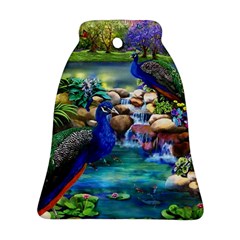 Peacocks  Fantasy Garden Bell Ornament (two Sides) by Bedest