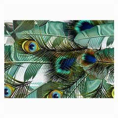 Peacock Feathers Large Glasses Cloth