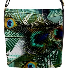 Peacock Feathers Flap Closure Messenger Bag (s)