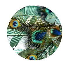 Peacock Feathers Mini Round Pill Box