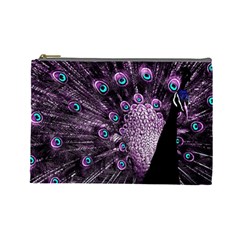 Purple Peacock Cosmetic Bag (large) by Bedest