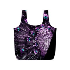 Purple Peacock Full Print Recycle Bag (s) by Bedest