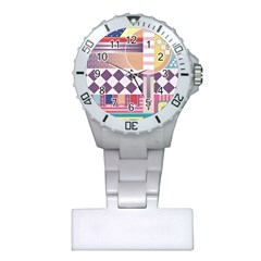 Abstract Shapes Colors Gradient Plastic Nurses Watch