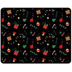 Christmas Pattern Texture Colorful Wallpaper Fleece Blanket (medium)