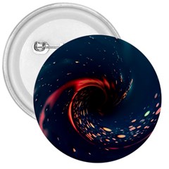 Fluid Swirl Spiral Twist Liquid Abstract Pattern 3  Buttons by Ravend