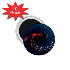 Fluid Swirl Spiral Twist Liquid Abstract Pattern 1 75  Magnets (10 Pack)  by Ravend