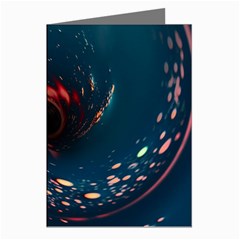 Fluid Swirl Spiral Twist Liquid Abstract Pattern Greeting Cards (pkg Of 8)