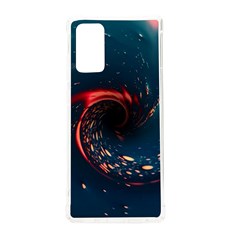 Fluid Swirl Spiral Twist Liquid Abstract Pattern Samsung Galaxy Note 20 Tpu Uv Case by Ravend