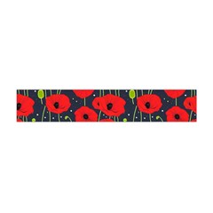 Background Poppies Flowers Seamless Ornamental Premium Plush Fleece Scarf (mini)