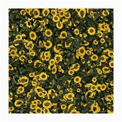 Sunflowers Yellow Flowers Flowers Digital Drawing Medium Glasses Cloth (2 Sides)