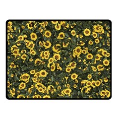 Sunflowers Yellow Flowers Flowers Digital Drawing Fleece Blanket (small)