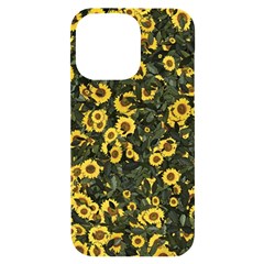 Sunflowers Yellow Flowers Flowers Digital Drawing Iphone 14 Pro Max Black Uv Print Case by Ravend