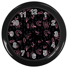 Background Graphic Wallpaper Decor Backdrop Design Wall Clock (black)