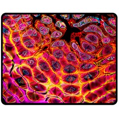 Fractal Black Texture Wallpaper Art Design Fleece Blanket (medium)