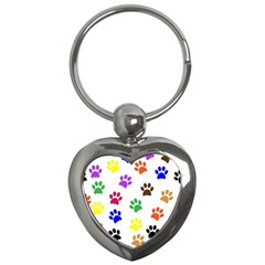 Pawprints-paw-prints-paw-animal Key Chain (heart) by Ravend