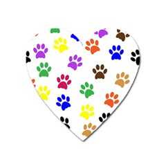 Pawprints-paw-prints-paw-animal Heart Magnet