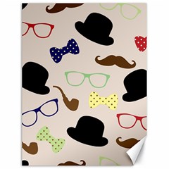 Moustache-hat-bowler-bowler-hat Canvas 18  X 24 