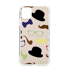 Moustache-hat-bowler-bowler-hat Iphone 11 Tpu Uv Print Case by Ravend