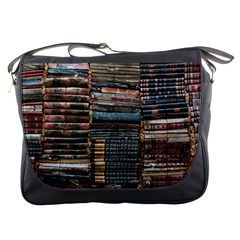 Pile Of Books Photo Of Assorted Book Lot Backyard Antique Store Messenger Bag by Ravend