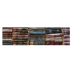 Pile Of Books Photo Of Assorted Book Lot Backyard Antique Store Oblong Satin Scarf (16  X 60 ) by Ravend