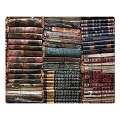 Pile Of Books Photo Of Assorted Book Lot Backyard Antique Store Premium Plush Fleece Blanket (Large)