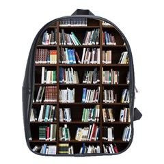 Book Collection In Brown Wooden Bookcases Books Bookshelf Library School Bag (xl)