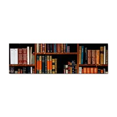 Assorted Title Of Books Piled In The Shelves Assorted Book Lot Inside The Wooden Shelf Sticker Bumper (100 Pack) by Ravend