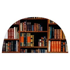 Assorted Title Of Books Piled In The Shelves Assorted Book Lot Inside The Wooden Shelf Anti Scalding Pot Cap by Ravend