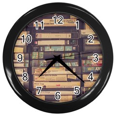 Books Antique Worn Spent Romance Antique Dealer Wall Clock (black) by Ravend